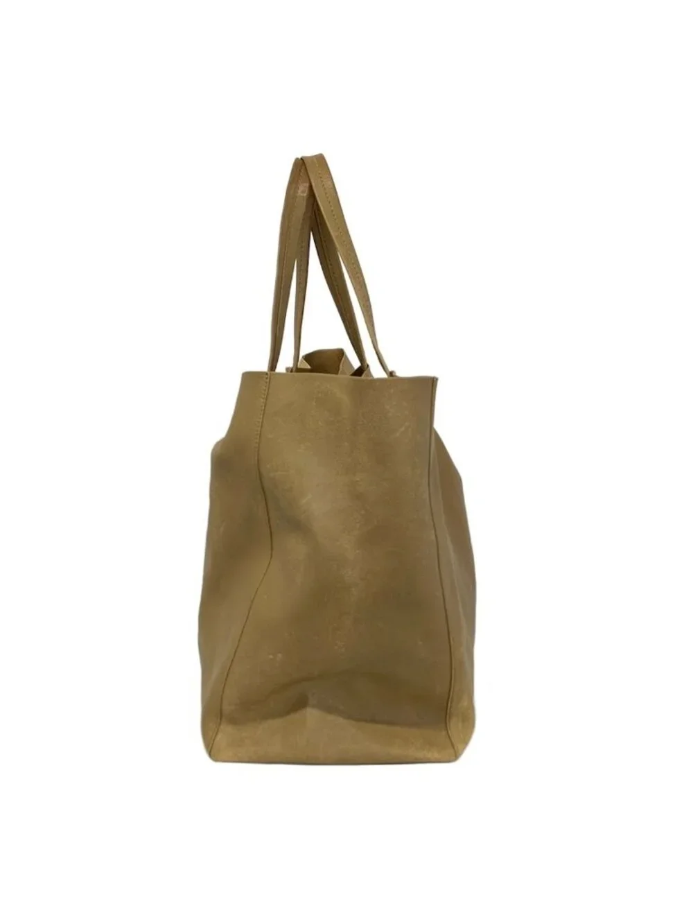 Celine Tote Bag Horizontal Cabas Light Brown Leather